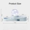 Large Pet Feeder Automatic Drinking Fountain and Food Bowl Pet Water Dispenser with Mouth Separator - blue