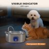 246 oz./7L Stainless Steel Cat Water Fountain with Filters, Ultra-Quiet Pump, for Cats, Dogs & Multi-Pet Homes - Silver