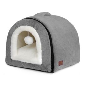 Cat Bed For Indoor Cats Foldable Cat Cave Anti-Slip Water-Resistant Bottom Cat Houses For Indoor Cats Or Small Dogs Kitten Tent