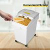 Capacity Large Dog Food Dispenser Bin, Kitchen Ingredient Grain Cereal Flour Bin, Pet food Containers with Wheels, 3 Scoops, and Airtight Lid, 3 Pack