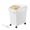 Capacity Large Dog Food Dispenser Bin, Kitchen Ingredient Grain Cereal Flour Bin, Pet food Containers with Wheels, 3 Scoops, and Airtight Lid, 3 Pack