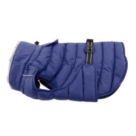 Alpine Extreme Weather Puffer Coat (Color: navy blue, size: 5X-Large)