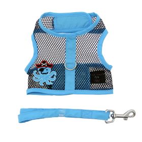 Cool Mesh Dog Harness Under the Sea Collection (Color: Pirate Octopus Blue and Black, size: small)